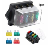Portafusibili LED a 4 vie per fusibili a lama standard con luce 12V 24V