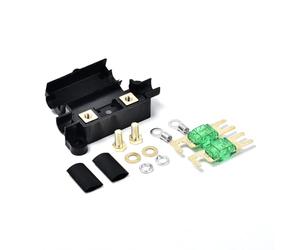 Portafusibili per auto e mini coperchi per auto, 30 A con fusibile placcato, fusibili a pressione e terminali termorestringenti