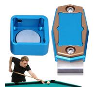 Portagessetto per stecche da biliardo - Scatola piccola leggera 6x3x3 cm, clip resistente in alluminio, strumento da biliardo magnetico con attacco sicuro per gesso | Stecca sportiva per giocatori pro