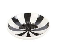 Portagioie a forma di pipistrello, in ceramica, per gioielli, chiavi e piccoli oggetti, graziosa decorazione di Halloween o regalo per gli amanti dei pipistrelli, design dipinto a mano a strisce