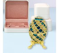 Portagioie a forma di uovo di Pasqua, portagioielli in metallo, per uova da