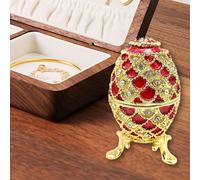 Portagioie a forma di uovo di Pasqua, portagioielli in metallo, per uova da