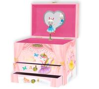 Portagioie Carillon Ballerina per Bambine - Cofanetto Musicale per Bambini con Ballerina Rotante, Regali di Compleanno Ballerina per Bambine, Portagioie, 17,1 x 13,3 x 15,2 cm - Età 3-10 anni, Rosa