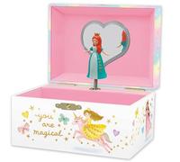 Portagioie Carillon Principessa per Bambine - Cofanetto Musicale per Bambini con Principessa Rotante, Regali di Compleanno Principessa per Bambine, 15,2 x 11,8 x 8,9 cm - Età 3-10 anni, Bianca