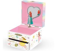Portagioie Carillon Principessa per Bambine - Cofanetto Musicale per Bambini con Principessa Rotante, Regali di Compleanno Principessa per Bambine, 10,8 x 12,1 x 8,9 cm - Età 3-10 anni, Bianca