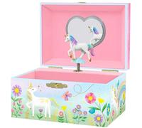 Portagioie Carillon Unicorno per Bambine - Cofanetto Musicale per Bambini con Unicorno Rotante, Regali di Compleanno Unicorno per Bambine, Portagioie, 15,2 x 11,8 x 8,9 cm - Età 3-10 anni, Viola