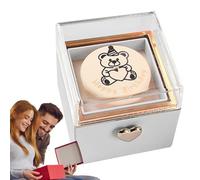 Portagioie girevole a forma di orso - Regalo creativo per San | Dee Anelli Parra Proposta, Fidanzamento, Matrimonio e Compleanno, Astuccio