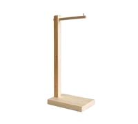 Portagioie in legno antiscivolo per casa, piano di lavoro, tavolo, boutique, espositore, 19 x 11 x 50 cm, marrone chiaro