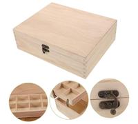 Portagioie in legno di paulownia a due livelli coperchio ribaltabile per conserv