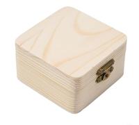 Portagioie in legno di pino rustico realizzato a mano, 8 x 8 x 4,5 cm, perfetto per piccoli oggetti e ricordi, regalo ideale per la decorazione della casa e accessori