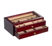 Portagioie multistrato in legno, semplice da riporre per anelli, collane e orecchini, soluzione compatta per riporre gioielli a casa e in viaggio