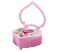 Portagioie Per Ragazze - Scatola Portaoggetti A Forma Di Cuore, Carillon Ballerina Per Bambini Con Specchio, Statuetta Di Balletto Rotante | Regalo Per Il Festival Di Compleanno Per Bambine, Collane,