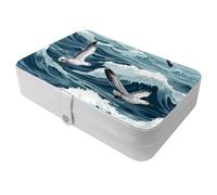 Portagioie portatile da viaggio "The Sea and Seagulls-88", una grande custodia organizer per anelli, orecchini, collane, perfetta per ragazze e donne, 1 confezione