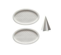 Portagioielli 3 Pack Fish Scale Texture Gypsum Jewelry Display Tray Set