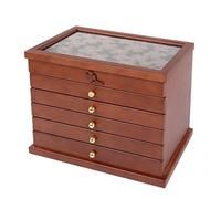 Portagioielli Portagioie Scatola di Gioielli Organizzatore Di Gioielli In Legno Massello A 6 Strati Con 5 Cassetti Porta Gioielli In Legno Grande Per Donna. Organizzatore Gioielli Porta Gioie ( Color