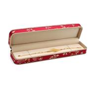 Portagioielli ricamato in seta, espositore in stile oro antico for giadeite, anelli, pendenti, collane e braccialetti Conservazione dei gioielli(Rot,208g)