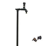 Portagomma autoportante in rame di alta qualità e fontana da giardino, cilindro da 60 cm, con rubinetto, ideale per irrigazione e lavaggio auto all'aperto