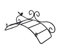 Portagomma da Giardino a Parete in Ferro Nero, Stile Antico Elegante | Uso Interno ed Esterno, Organizza Tubi di Varie Misure, Supporto Fissabile al Muro, Finitura Nera