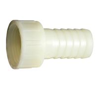 Portagomma diritto femmina 1" x 25 mm Bianco