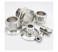 Portagomma in acciaio inossidabile, portagomma, 1PC TC 50,5 mm 1" Tri clamp NPT Adattatore maschio SS304 Raccordo di alimentazione Connettore Ghiera in acciaio inossidabile