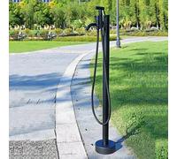 Portagomma in acciaio inox con rubinetto per pistola a spruzzo per giardino verticale esterno - dispone di 2 pratici fori per un facile utilizzo e un'irrigazione efficiente