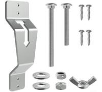 Portagomma Murale per Rimorchio con Bulloni Inclusi(Silver) | Acciaio per robusto, montaggio a muro, ideale per rimorchi, per camper, include bulloni fissaggio