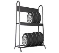 Portagomme Garage Nero Scaffale Di Stoccaggio Per Pneumatici Scaffalatura Per Garage, Regolabile Organizzatore Di Stand Per Pneumatici/ Porta Gomme Di Scorta, Per Riporre I Pneumatici, Mozzo, Pneumati