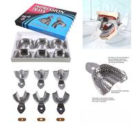 PORTAIMPRONTE DENTALI IN ACCIAIO INOX AUTOCLAVABILI SET DA 6