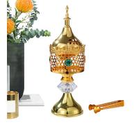 Portaincenso Arabo | Bruciatore d'Incenso del Medio Oriente - Censiere Mediorientale in Metallo Decorativo per Soggiorno Studio Yoga Camera da Letto Hotel Amanti di Fragranze Ricerca Relax