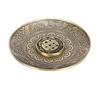 Portaincenso Bruciatori di incenso in bronzo Piatto Fiore Rotondo Porta bastoncini di incenso Bruciatore di incenso Cenere Collettore Strumento per la decorazione domestica