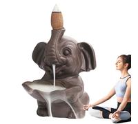Portaincenso in ceramica, bruciatore di incenso elefante | simpatico bruciatore di incenso a cascata di elefante | Porta cono di incenso in ceramica, statua di elefante, decorazione per la casa di