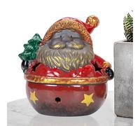 Portaincenso pupazzo di neve, bruciatore di incenso a riflusso di Natale, portaincenso per aromaterapia di Babbo Natale, bruciatore di incenso creativo adorabile in ceramica per la decorazione della