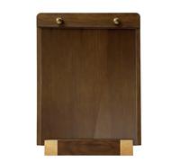 Portainsegni in Acrilico - Cornice con Base in Legno - Supporto Per Documenti Da Tavolo E Portabrochure,per Poster Volantino Immagine Brochure Documento Certificato Codice QR Pubblicità