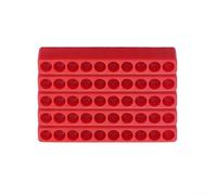 Portainserti a 10 fori, 5 pezzi, organizer per punte per cacciavite per utensili con gambo esagonale da 1/4", contenitore in plastica con 10 fori per pezzo, rosso