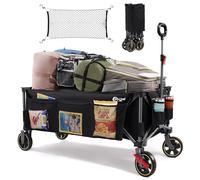 Portal Carrello da 300 litri con ruote XXL esteso con freni Carrello da campeggio resistente da spiaggia carro da spiaggia più lungo pieghevole carrello da giardino carrello a mano rimorchio