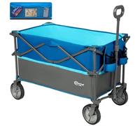 PORTAL Carrello da giardino pieghevole 228L Festival Spiaggia Campeggio Maggiore Capacità Tirare lungo Carrello Carrello pieghevole con ruote Heavy Duty Pieghevole Picnic Rimorchio