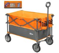 PORTAL Carrello da giardino pieghevole 228L Festival Spiaggia Campeggio Maggiore Capacità Tirare lungo Carrello Carrello pieghevole con ruote Heavy Duty Pieghevole Picnic Rimorchio