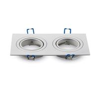 PORTAL. QUADRATO SPOT INCASSO 2X BIANCO ORIENTABILE VT-783-LED3607 V-TAC
