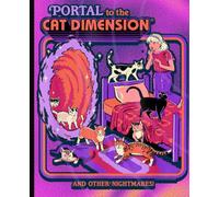 Portal to the Cat Dimension Notebook: Funny Vintage 70s Retro Comic Aesthetic Composition Book for Teens & Women, Wide Ruled Cute Creepy Cat Lovers Lined Journal