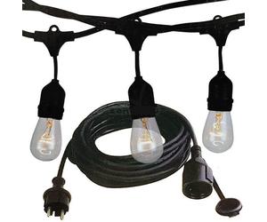 PORTALAMPADA 5MT CON 10 ATTACCHI E27 NERA IP65 SCHUKO VT-7135-LED3698 V-TAC