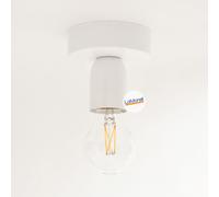 Portalampada a muro in metallo, attacco E27. Da parete e soffitto.