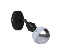 Portalampada a muro in metallo, attacco E27. Da parete e soffitto.