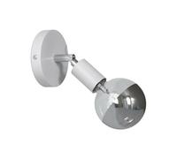 Portalampada a muro in metallo, attacco E27. Da parete e soffitto.