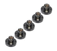 Portalampada a Vite E10 in Plastica Nera, 5 Pezzi per Laboratorio | Terminali Polarità Segnata, 3x3x1,5cm, per Scuola e Laboratori Creativi, Base E10 per Mini Lampadine Colore Casuale