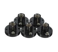 Portalampada a Vite E10 Nero 5 Pezzi Base in Metallo | Connessione a Vite, Corpo in Lega e Bachelite, per LED Tipo e Piccoli Interventi