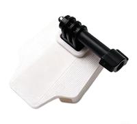 Portalampada ad alta resistenza con adattatore per action camera, adatto per Brompton, per Dahon, per DJI e per Insta360, luce industriale per bicicletta in resina e supporto per fotocamera (bianco)