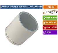 PORTALAMPADA APPLIQUE DA GIARDINO WALL LIGHT DA MURO A CILINDRO LAMPADINE GU10