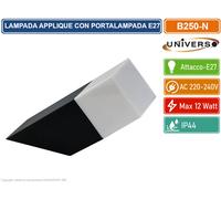 PORTALAMPADA APPLIQUE DA GIARDINO WALL LIGHT DA MURO QUADRATO PER LAMPADINE E27
