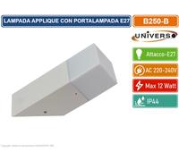 PORTALAMPADA APPLIQUE DA GIARDINO WALL LIGHT DA MURO QUADRATO PER LAMPADINE E27