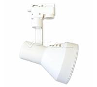 Portalampada Binario 2 Poli Orientabile Lampadina Par30 E27 Bianco